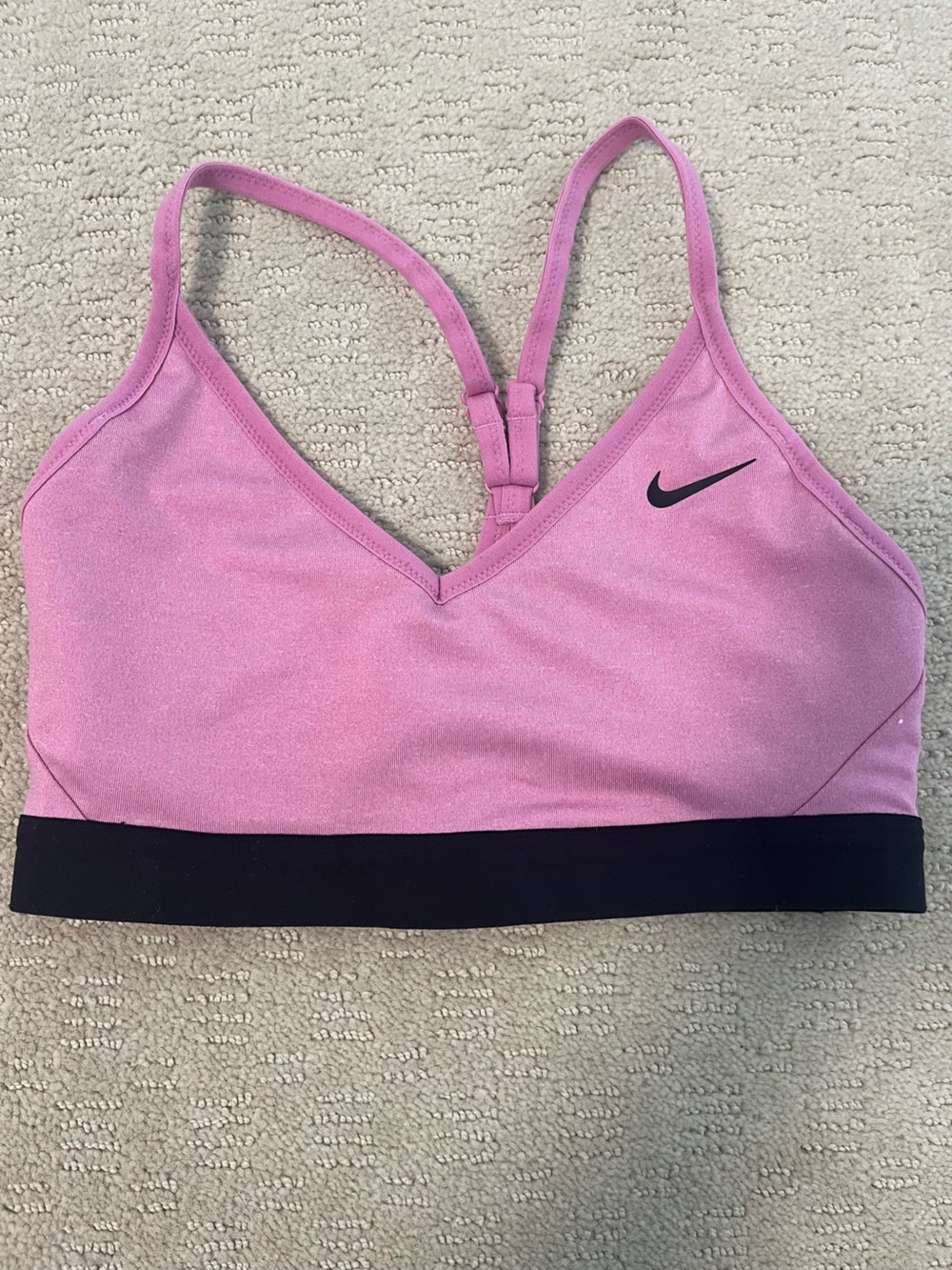 Nike Pink Sports Bra with Black Band